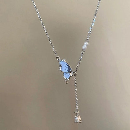 Chic Butterfly Tassel Necklace